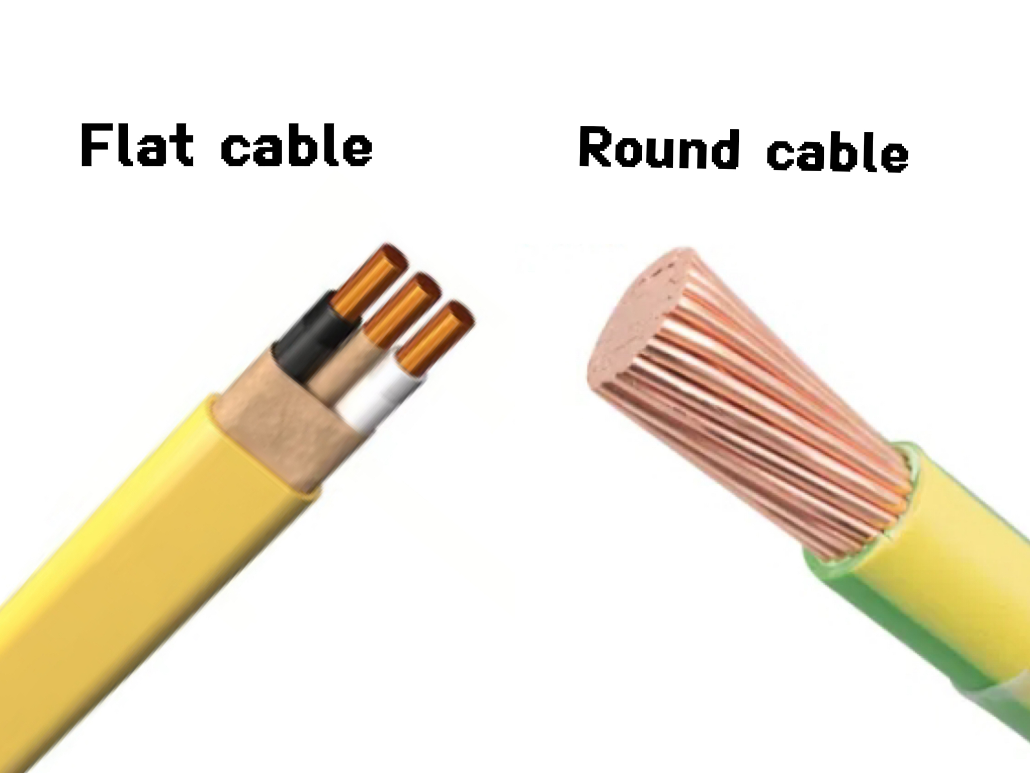 flat cable vs round cable